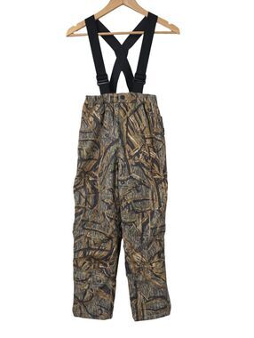 Browning Camo Hunting Bib Snow Overalls with Black Adjustable Suspenders